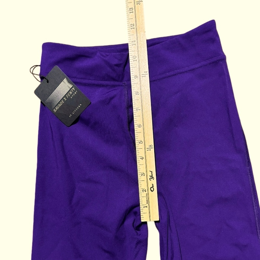NWT SAVAGE X FENTY High Rise Bike Short Purple Small - Picture 4 of 7